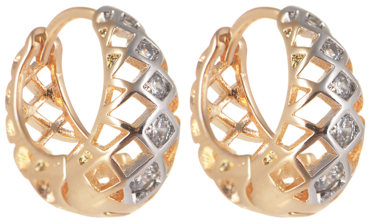 Серьги Taya, цвет: золотистый. T-B-11643T-B-11643-EARR-GOLD Серьги Taya, цвет: золотистый. T-B-11643T-B-11643-EARR-GOLDМодные позолоченные серьги Taya изготовлены из бижутерного сплава и оформлены цирконами. Застегивается изделие с помощью замка-конго. Оригинальные серьги внесут изюминку, как в повседневный, так и в выходной образ и позволят выделиться среди окружающих.