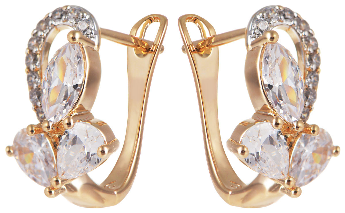 Серьги Taya, цвет: золотистый, прозрачный. T-B-11660T-B-11660-EARR-GOLD Серьги Taya, цвет: золотистый, прозрачный. T-B-11660T-B-11660-EARR-GOLDМодные позолоченные серьги Taya изготовлены из бижутерного сплава и оформлены цирконами. Модель выполнена в виде лепестков. Застегивается изделие с помощью английского замка. Оригинальные серьги внесут изюминку, как в повседневный, так и в выходной образ и позволят выделиться среди окружающих.