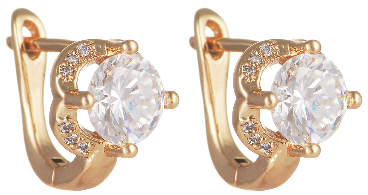 Серьги Taya, цвет: золотистый. T-B-11642T-B-11642-EARR-GOLD Серьги Taya, цвет: золотистый. T-B-11642T-B-11642-EARR-GOLDМодные позолоченные серьги Taya изготовлены из бижутерного сплава и оформлены цирконами. Застегивается изделие с помощью английского замка. Оригинальные серьги внесут изюминку, как в повседневный, так и в выходной образ и позволят выделиться среди окружающих.