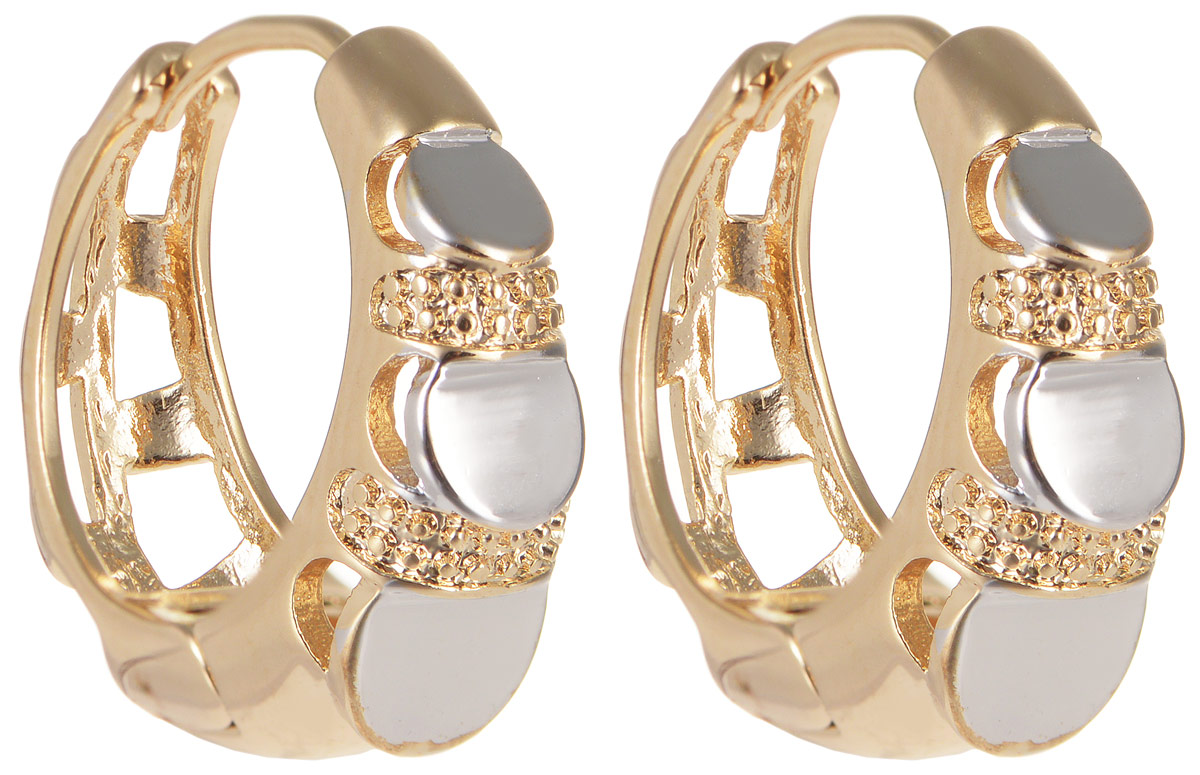 Серьги Taya, цвет: золотистый, серебристый. T-B-11697T-B-11697-EARR-GL.SILVER Серьги Taya, цвет: золотистый, серебристый. T-B-11697T-B-11697-EARR-GL.SILVERОригинальные серьги Taya выполнены из бижутерного сплава и оформлены оригинальным дизайном. Изделие оснащено практичным замком-конго. Серьги Taya блестяще подчеркнут ваш стиль и помогут внести разнообразие в привычный образ.
