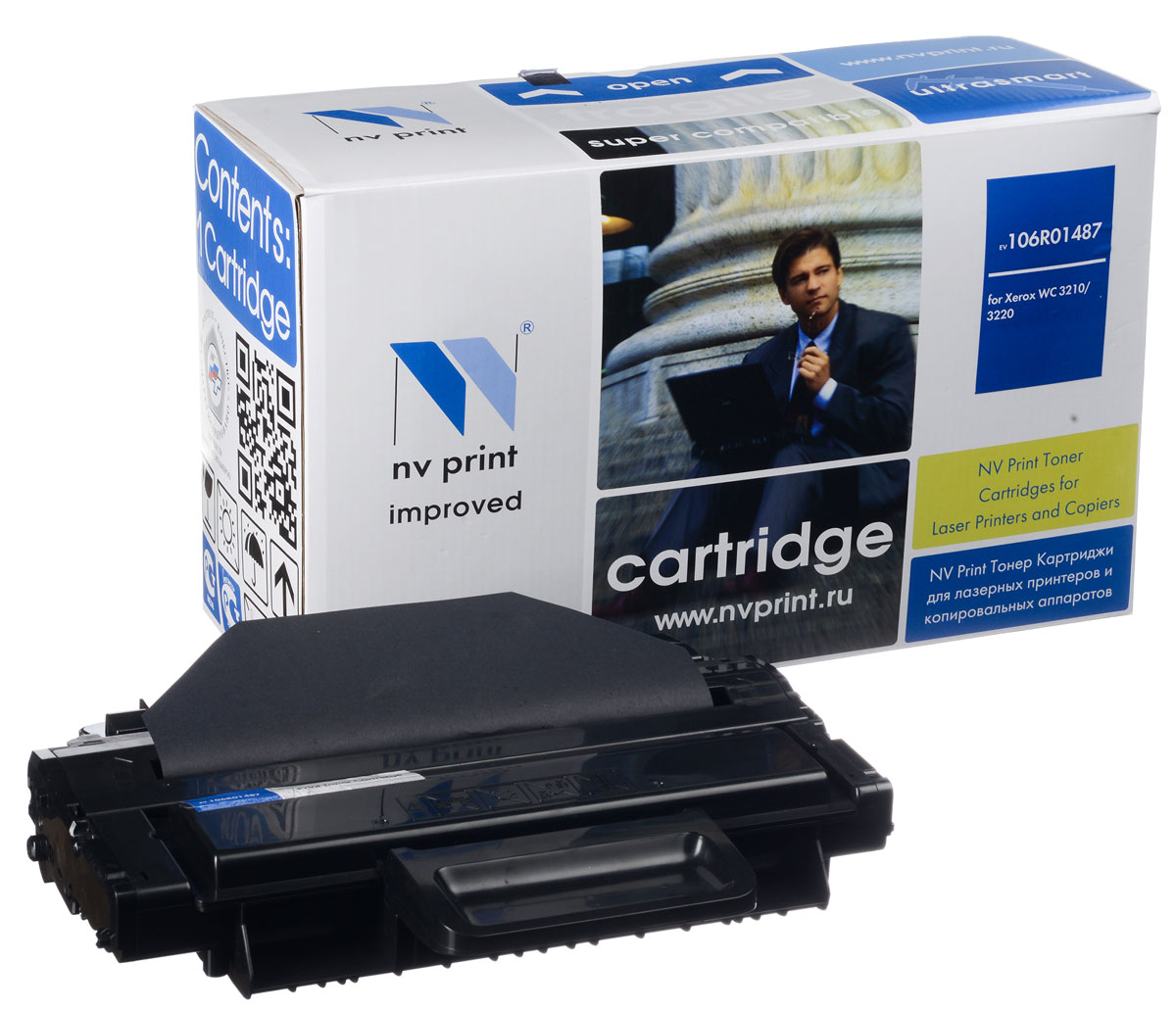 NV Print NV-106R01487, Black тонер-картридж для Xerox WC 3210/3220NV-106R01487 NV Print NV-106R01487, Black тонер-картридж для Xerox WC 3210/3220NV-106R01487Совместимый лазерный картридж NV Print NV-106R01487 для печатающих устройств Xerox - это альтернатива приобретению оригинальных расходных материалов. При этом качество печати остается высоким. Картридж обеспечивает повышенную чёткость чёрного текста и плавность переходов оттенков серого цвета и полутонов, позволяет отображать мельчайшие детали изображения. Лазерные принтеры, копировальные аппараты и МФУ являются более выгодными в печати, чем струйные устройства, так как лазерных картриджей хватает на значительно большее количество отпечатков, чем обычных. Для печати в данном случае используются не чернила, а тонер.