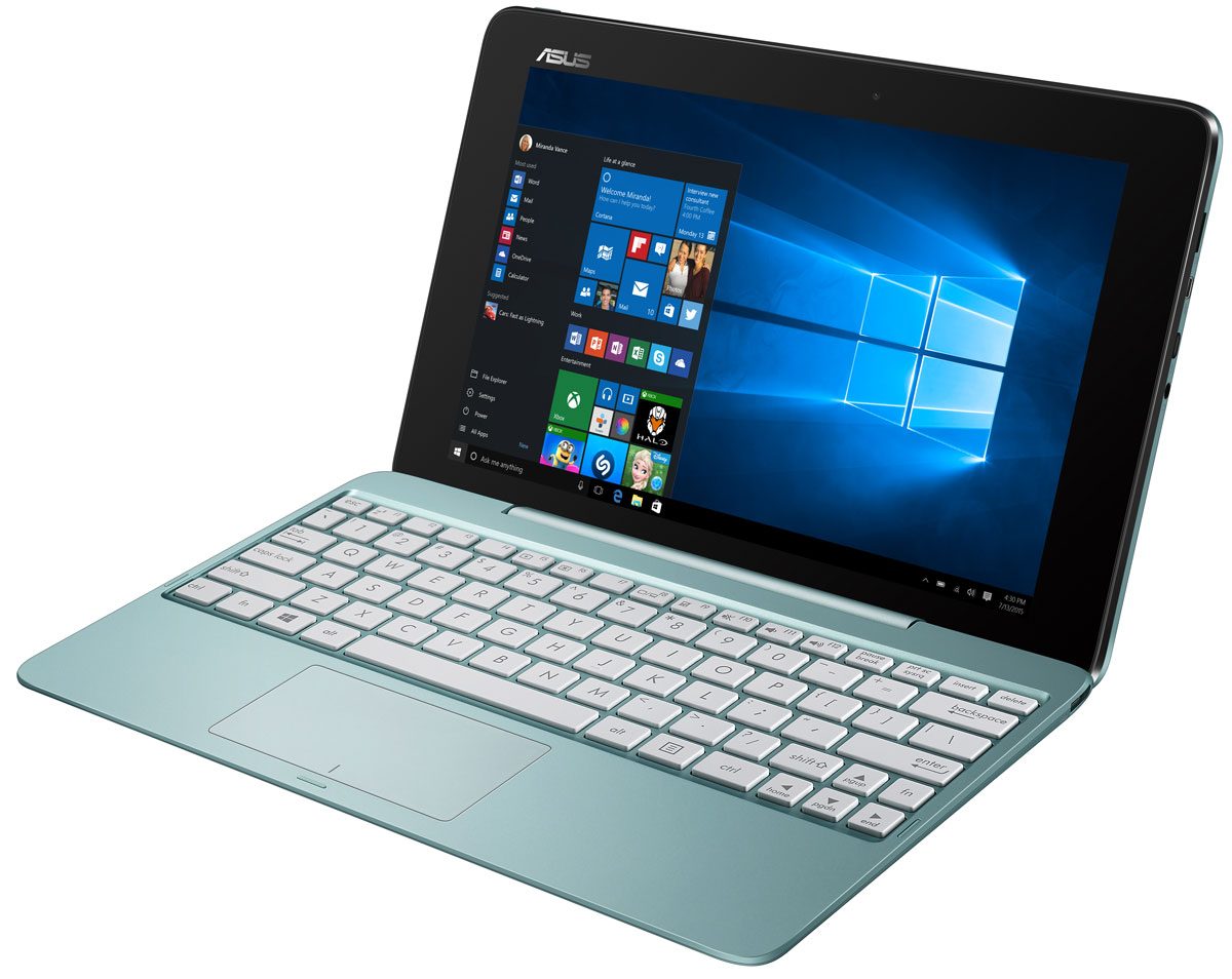 ASUS Transformer Book T100HA, Light Blue (T100HA-FU008T)T100HA-FU008T ASUS Transformer Book T100HA, Light Blue (T100HA-FU008T)T100HA-FU008TAsus Transformer Book T100HA - это универсальное гибридное мобильное устройство, сочетающее в себе функциональность ноутбука с тонким корпусом планшетного компьютера. Особая конструкция крепления дисплея, в основе которой лежит магнит, является по-настоящему удобным и надежным решением. Новая функция Continuum, реализованная в ОС Windows 10, автоматически адаптирует графический интерфейс в зависимости от того, в каком режиме используется устройство - в режиме планшета или ноутбука. Благодаря высокой энергоэффективности аппаратной составляющей время автономной работы устройства достигает 12 часов , что позволяет эксплуатировать устройство весь день. Владелец Transformer Book T100HA может использовать его всегда и везде, у него нет необходимости постоянно искать розетку, чтобы подзарядить его. Благодаря эксклюзивной технологии ASUS BoostMaster 15-минутной зарядки аккумулятора хватит для того, чтобы ноутбук-трансформер проработал целых 90 минут. Кроме того,...