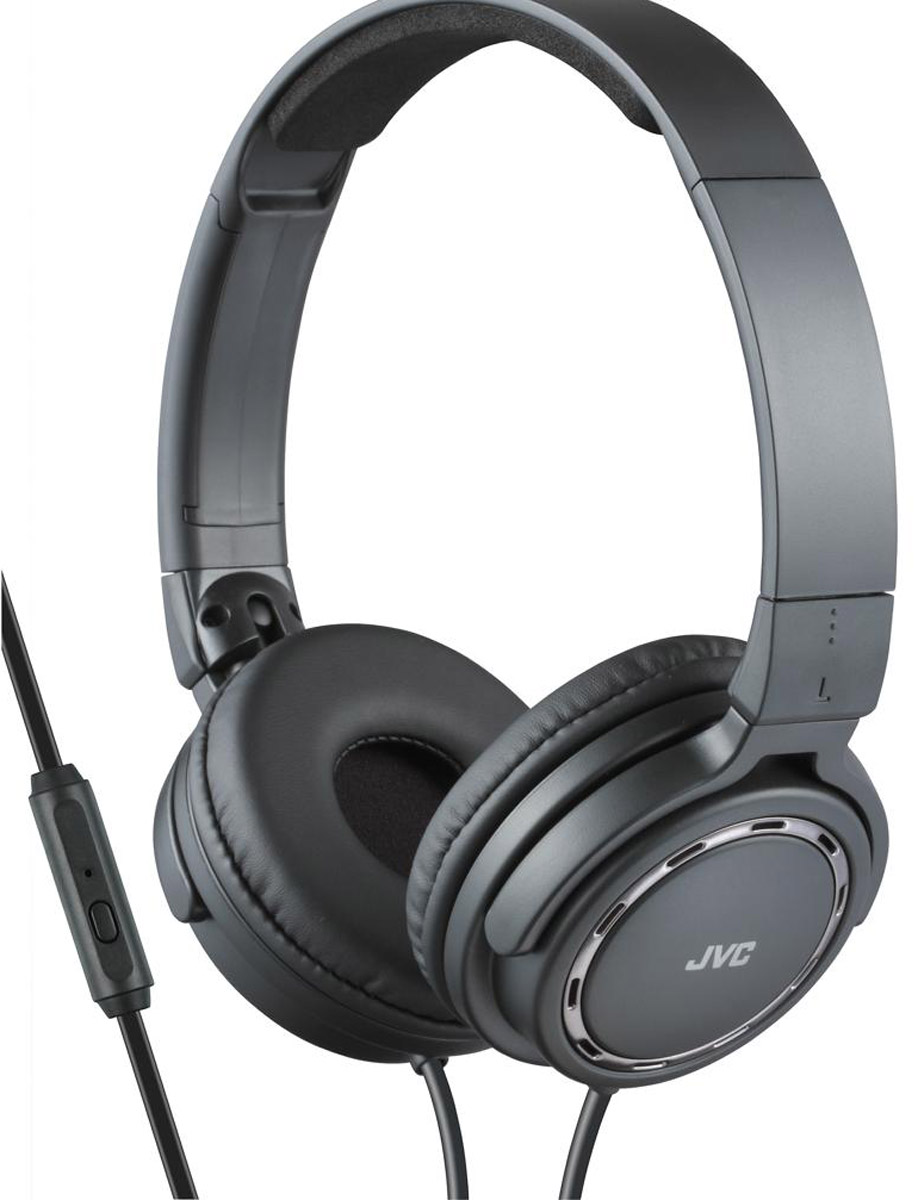 JVC HA-SR525-B, Black наушникиHA-SR525-B JVC HA-SR525-B, Black наушникиHA-SR525-BПортативные накладные наушники JVC HA-SR525-B со звуком премиум класса, имеют проводной пульт с микрофоном, совместимый с iPhone/iPod/iPad/Android BlackBerry. Наушники с кольцевыми портами, динамической головкой с 36 мм диафрагмой и неодимовыми магнитами обеспечивают превосходное качество звука. Удобные и мягкие амбушюры сделаны для качественной звуко-изоляции. Легкий вес наушников обеспечивает комфорт во время прослушивания. Наушники имеют 1,2 м шнур с жилами из меди с позолоченным, тонким штекером L-типа.