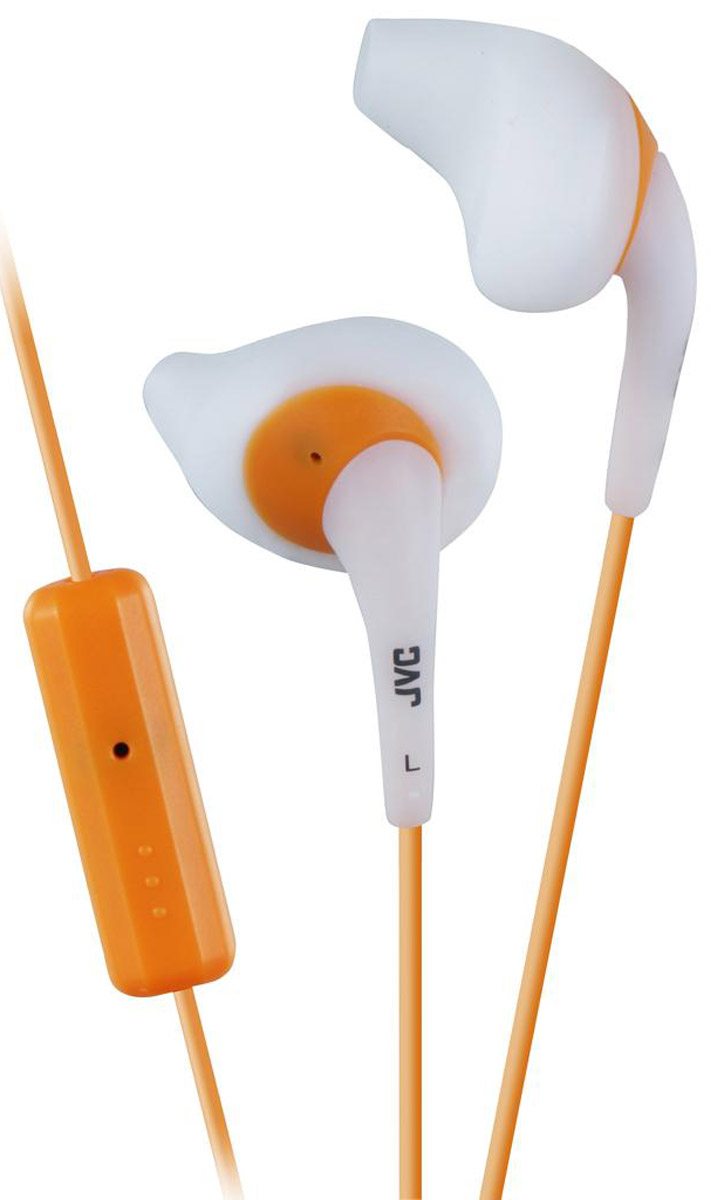JVC HA-ENR15-W, White наушникиHA-ENR15-W JVC HA-ENR15-W, White наушникиHA-ENR15-WЯркие, внутриканальные наушники JVC HA-ENR15-W с силиконовыми насадками специальной формы для защиты от пота, идеально подходят для занятий спортом, имеют 1-кнопочный ПДУ и микрофон для iPhone / iPod / iPad / Android / BlackBerry (не влагозащищенный). Надежное и удобное крепление с ушным вкладышем. Цветной шнур длиной 1 м оснащен позолоченным штекером, также совместимым с iPhone.