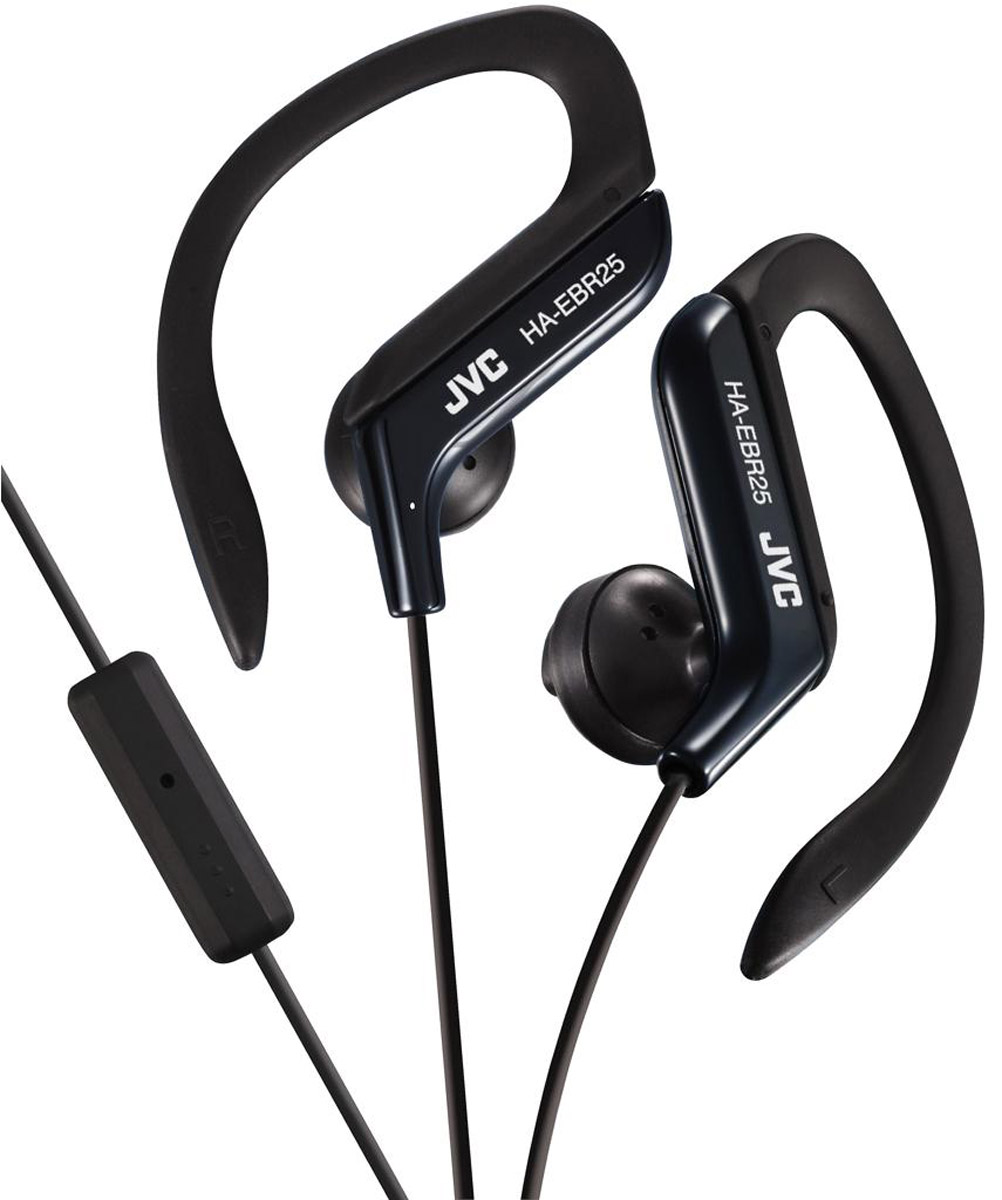 JVC HA-EBR25-B, Black наушникиHA-EBR25-B JVC HA-EBR25-B, Black наушникиHA-EBR25-BНаушники-клипсы JVC HA-EBR25-B для занятия спортом с пультом ПДУ и микрофоном идеально подходят для занятия спортом. В наушниках присутствует влагозащита IPX2. Вращающийся упор позволяет плотно зафиксировать наушник в ушной раковине, при этом в отличие от заушника не мешает использованию очков. Диаметр диафрагмы 13,5 мм и мощный неодимовый магнит дает наушникам качественное звучание. Шнур длиной 1.2 м оснащен позолоченным тонким штекером, также совместимым с iPhone.