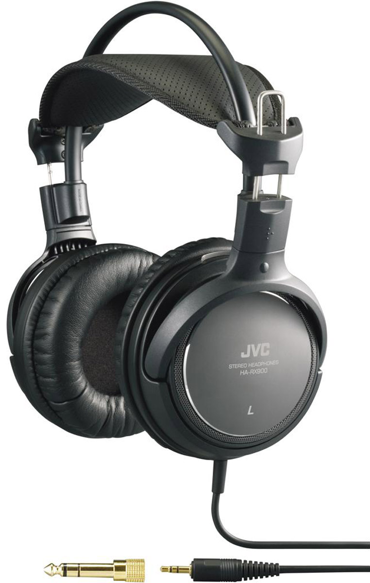 JVC HA-RX900, Black наушникиHA-RX900 JVC HA-RX900, Black наушникиHA-RX900Полноразмерные наушники JVC HA-RX900 с высокое качество динамического звука обеспечивают идеальный комфорт. Динамики обеспечивают высококачественное воспроизведение звука благодаря 50 мм диафрагме и неодимовому магниту и акустическим линзам. Кольцевая структура портов обеспечивает высокое качество динамического звука. Структура акустических линз позволяет воспроизводить естественное звучание благодаря использованию двух специально сконструированных элементов акустических линз. Акустические линзы (расположенные напротив диафрагмы) регулируют прямой и отраженный звук благодаря немного смещенному расположению отверстий на каждой линзе. Широкая подкладка для головы и мягкие подушки для ушей обеспечивают идеальный комфорт. Медный шнур длиной 3,5 м для минимизации потерь при передаче. В комплект входит адаптер для штекера диаметром 6,3 мм