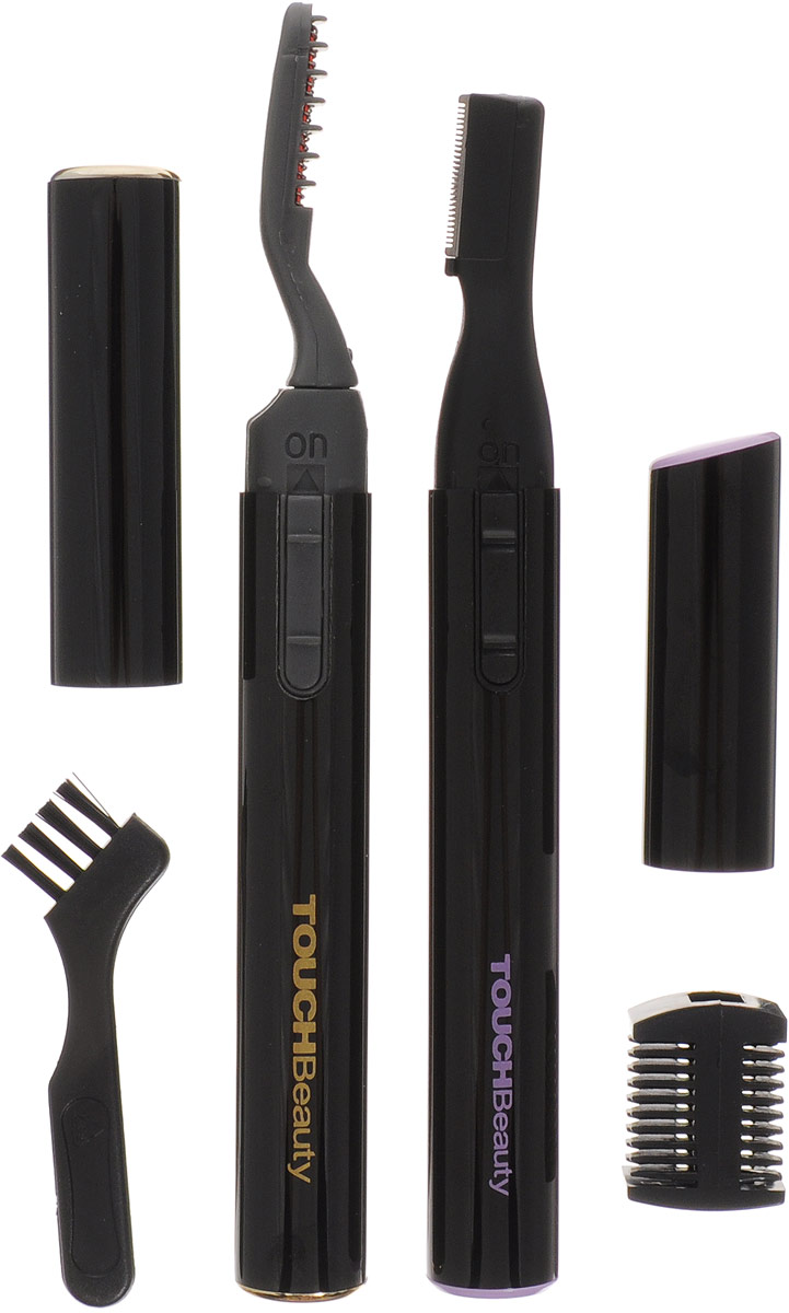 Косметический набор Touchbeauty AS-1301AS-1301_черный Косметический набор Touchbeauty AS-1301AS-1301_черныйКосметический набор Touch Beauty AS-1301 для ухода за ресницами и бровями. Плойка для ресниц со световым индикатором нагрева поможет завить реснички без малейшего риска повредить их. Триммер с двусторонним гребнем позволит придать бровям желаемую форму, также может использоваться для сбривания и стрижки волос на других участках тела, включая волосы на голове и зону бикини. Элементы питания (1,5 В тип ААА) в комплект не входят.