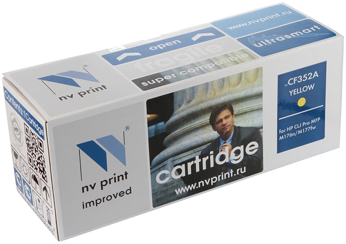 NV Print CF352AY, Yellow тонер-картридж для HP Color LaserJet Pro MFP 153/M176/M177NV-CF352AY NV Print CF352AY, Yellow тонер-картридж для HP Color LaserJet Pro MFP 153/M176/M177NV-CF352AYСовместимый лазерный картридж NV Print CF352AY для печатающих устройств HP - это альтернатива приобретению оригинальных расходных материалов. При этом качество печати остается высоким. Картридж обеспечивает повышенную чёткость и плавность переходов оттенков цвета и полутонов, позволяет отображать мельчайшие детали изображения. Лазерные принтеры, копировальные аппараты и МФУ являются более выгодными в печати, чем струйные устройства, так как лазерных картриджей хватает на значительно большее количество отпечатков, чем обычных. Для печати в данном случае используются не чернила, а тонер.