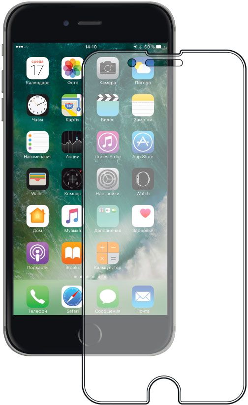 Deppa защитное стекло для Apple iPhone 7 Plus, Clear62032 Deppa защитное стекло для Apple iPhone 7 Plus, Clear62032Защитное стекло Deppa для смартфона Apple iPhone 7 Plus изготовлено из специально обработанного многослойного закаленного стекла прочности 9H. Клеевой слой на задней поверхности позволяет легко устанавливать закаленное стекло без особых навыков. Олеофобное покрытие предотвратит появление следов от пальцев и сохранит чувствительность сенсора смартфона. Защитное стекло Deppa максимально защитит экран от царапин, повреждений, влаги и ударов.