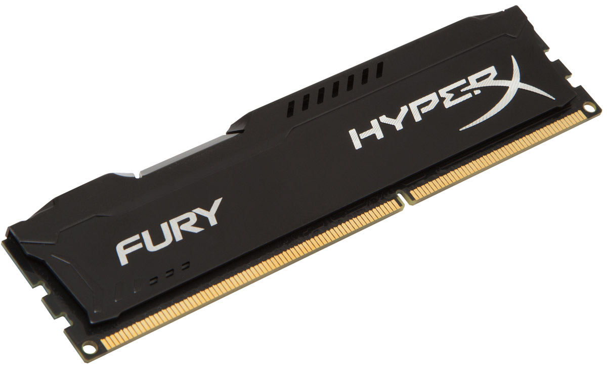 Kingston HyperX Fury DDR3 4GB 1600 МГц, Black модуль оперативной памяти (HX316C10FB/4)HX316C10FB/4 Kingston HyperX Fury DDR3 4GB 1600 МГц, Black модуль оперативной памяти (HX316C10FB/4)HX316C10FB/4Модуль памяти Kingston HyperX FURY DDR3 автоматически разгоняется до максимальной заявленной частоты, а простота и автоматическая конфигурируемость позволяют быстрее включаться в игру и мгновенно выходить на высочайшие скорости, необходимые для победы. Благодаря низкому напряжению (от 1,35 В) потребляется меньше энергии и выделяется меньше тепла, при этом поддерживаются новые чипсеты Intel 100 Series. Ассиметричный и агрессивный дизайн модуля, а также высококачественный алюминий и граненая отделка позволят вам выделиться среди стандартных квадратных конструкций.