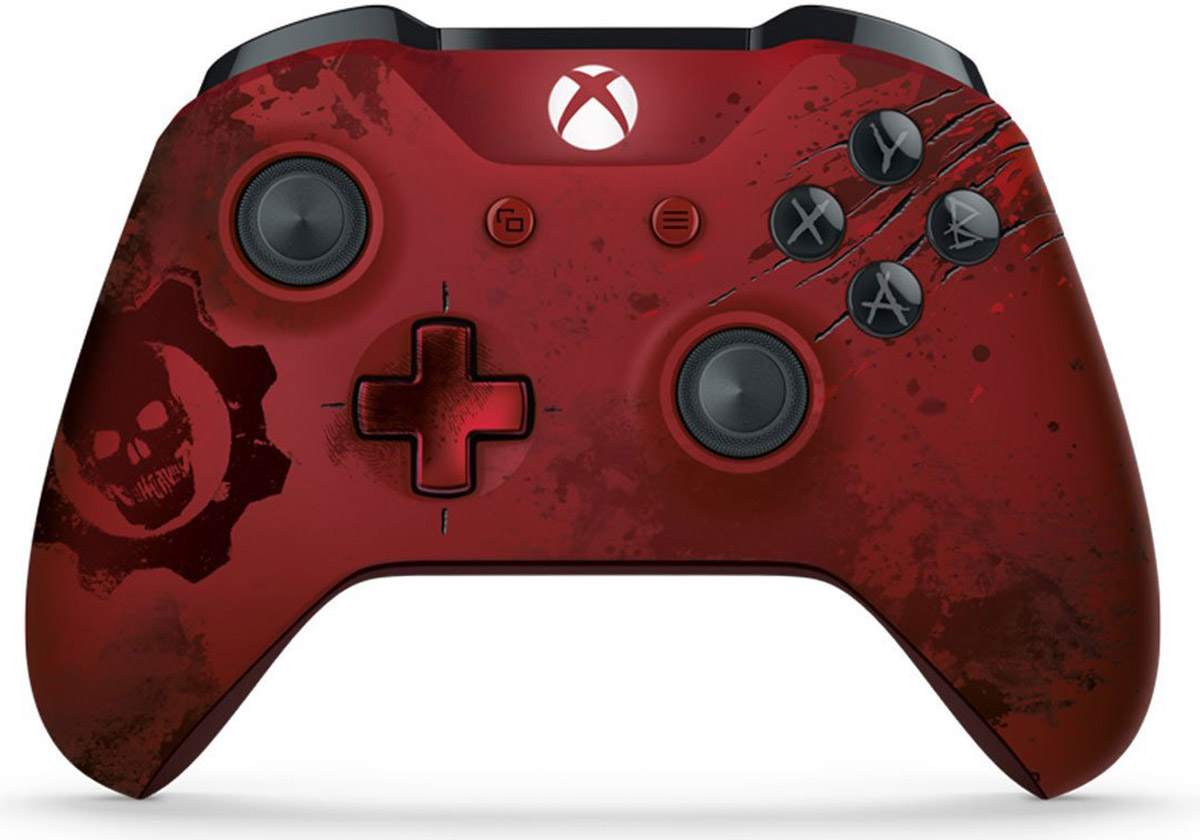 Xbox One Gears of War 4 Crimson Omen беспроводной геймпад красный (Red)WL3-00003 Xbox One Gears of War 4 Crimson Omen беспроводной геймпад красный (Red)WL3-00003Ощутите невероятное удобство управления с беспроводным геймпадом Xbox One Crimson Omen. Импульсные триггеры обеспечивают вибрационную обратную связь, так что вы почувствуете малейшую тряску и столкновения с высочайшей точностью. Отзывчивые мини-джойстики и усовершенствованная крестовина повышают точность. А к 3,5 - мм стереогнезду можно напрямую подключить любую совместимую гарнитуру. Почувствуйте игру благодаря импульсным триггерам. Вибрационные электродвигатели в триггерах обеспечивают прецизионную обратную связь, передавая отдачу оружия, столкновения и тряску для достижения невиданного реализма в играх! Теперь геймпад оснащен 3,5-мм стереогнездом, к которому можно напрямую подключить любимую игровую гарнитуру. Поддерживается беспроводное обновление прошивки, благодаря чему для обновления не требуется подключать геймпад с помощью кабеля USB. Точность Крестовина отлично реагирует как на касания, так и на нажатия навигационных...