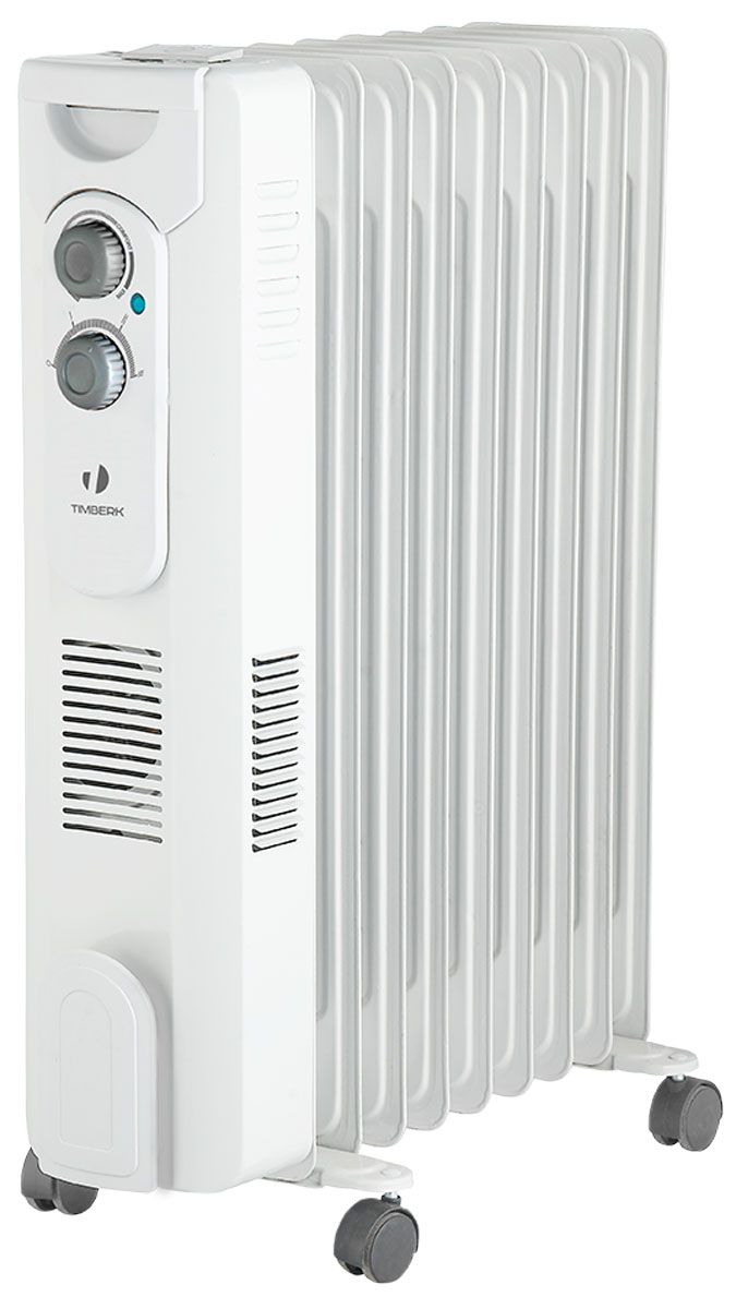 Timberk TOR 31.1606 QT радиатор масляныйCB 090 Timberk TOR 31.1606 QT радиатор масляныйCB 090Масляный радиатор Timberk TOR 31.1606 QT имеет классический тип секций и элегантный дизайн. Колесики предназначены для удобного перемещения обогревателя. Радиатор оборудован устройством для намотки сетевого шнура и имеет три ступени мощности нагрева, встроенный регулируемый термостат, а также тепловентилятор с возможностью отключения. Timberk TOR 31.1606 QT снабжен механизмом защиты от перегрева и замерзания и технологией STEEL SAFETY, которая исключает проблему утечки масла и гарантирует высочайшую надежность устройства. Особый цвет секций радиатора - молочно-белый - создает новую тенденцию в дизайне простых обогревательных приборов.
