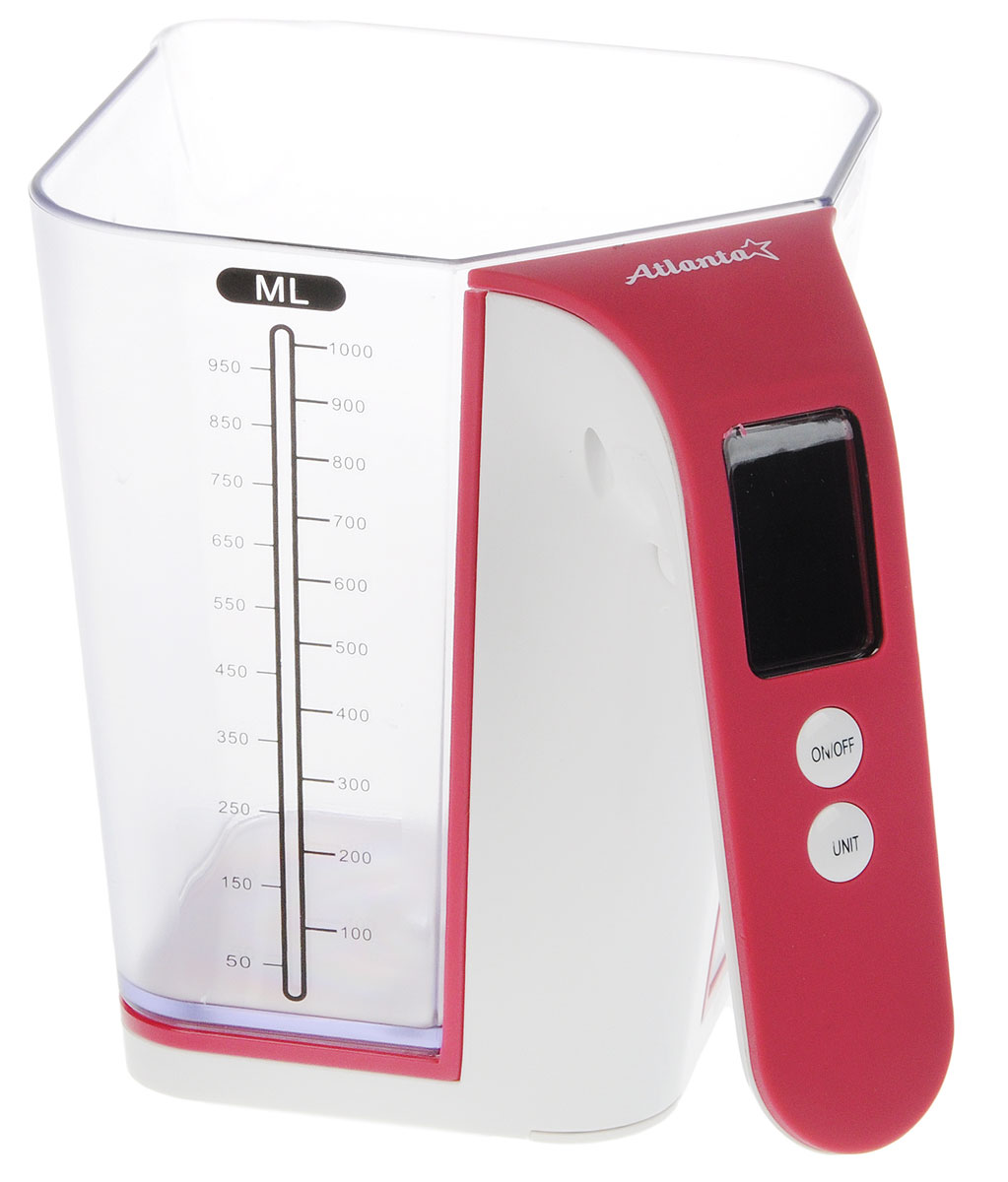 Atlanta ATH-6203, Pink весы кухонныеATH-6203_pink Atlanta ATH-6203, Pink весы кухонныеATH-6203_pinkКухонные электронные весы Atlanta ATH-6203 - незаменимые помощники современной хозяйки. Они помогут точно взвесить любые продукты и ингредиенты. Кроме того, позволят людям, соблюдающим диету, контролировать количество съедаемой пищи и размеры порций. Предназначены для взвешивания продуктов с точностью измерения 1 грамм. Яркий ЖКИ дисплей нового поколения Удобная конструкция в виде чаши (объем 1 л) Функция обнуления веса