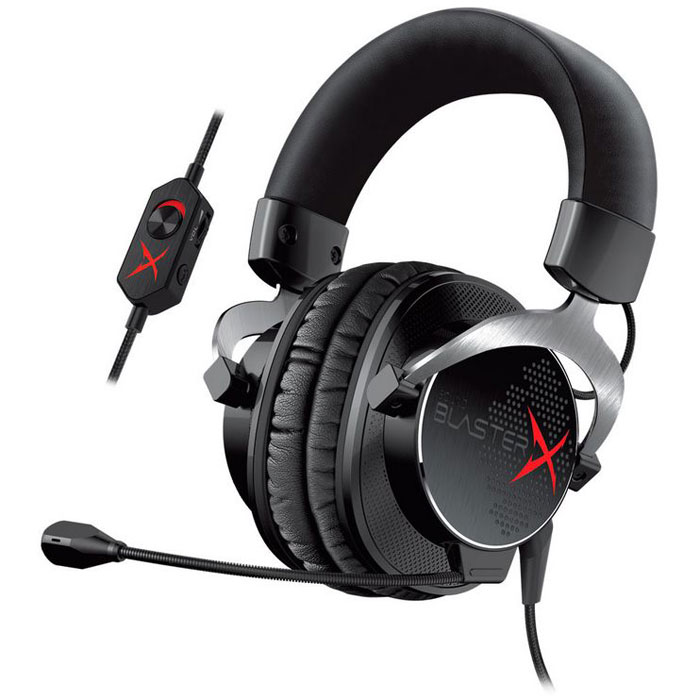 Creative Sound BlasterX H5, Black игровая гарнитура70GH031000003, 70GH031000000 Creative Sound BlasterX H5, Black игровая гарнитура70GH031000003, 70GH031000000Creative Sound BlasterX H5 обладает проверенным эргономичным дизайном, благодаря которому длительные игры обеспечиваются максимальным комфортом и позволяется передать все ощущения даже от самого агрессивного геймплея. Конструкция из прочной стали с алюминиевой отделкой делает гарнитуру Sound BlasterX H5 легкой при использовании и переноске, но в то же время достаточно крепкой, чтобы сохранять свою структурную целостность при повседневном износе. Насладитесь звуками своей игры именно в том виде, который задуман е авторами. Гарнитура оснащена чувствительными динамиками FullSpectrum диаметром 50 мм, которые обеспечивают поразительное звучание. Номинальная мощность 118 дБ/мВт делает данную модель одной из самых громких в своем классе. Ощутите дрожь каждого сокрушительного взрыва и услышьте грохот выстрелов во время игры, словно вживую попав в эпицентр событий. Благодаря высококачественному сочетанию прорезиненного пластика, пенной...