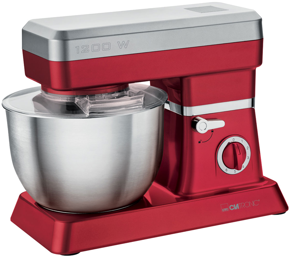 Clatronic KM 3630, Red кухонный комбайнKM 3630 rot Clatronic KM 3630, Red кухонный комбайнKM 3630 rotКухонный комбайн Clatronic KM 3630 станет прекрасным помощником для любой хозяйки С ним вы сможете готовить невероятно вкусные и аппетитные блюда, при этом сократив время их приготовление. Основным назначением прибора является изготовление различных видов теста и кремов. Миксер качественно и быстро перемешивает различные ингредиенты, что дает возможность избежать комочков. Clatronic KM 3630 снабжен чашей из нержавеющей стали и механической системой управления. 6 скоростей замешивания + импульсный режим обеспечат наилучший результат. Поворотный рукав на 35° Чаша из нержавеющей стали Быстрозажимной патрон Легко разбирается для мытья и чистки