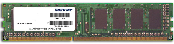 Patriot DDR3 DIMM 8GB 1600МГц модуль оперативной памяти (PSD38G16002)PSD38G16002 Patriot DDR3 DIMM 8GB 1600МГц модуль оперативной памяти (PSD38G16002)PSD38G16002Небуферезированная память Patriot DDR3 PSD38G16002 предоставляет качество работы, надежность и производительность, требуемую для современных компьютеров сегодня. Этот модуль емкостью 8 ГБ, спроектирован для работы на частоте 1600 МГц PC3-12800 при таймингах CAS 11. Модуль собран при использовании специальных компонентов.