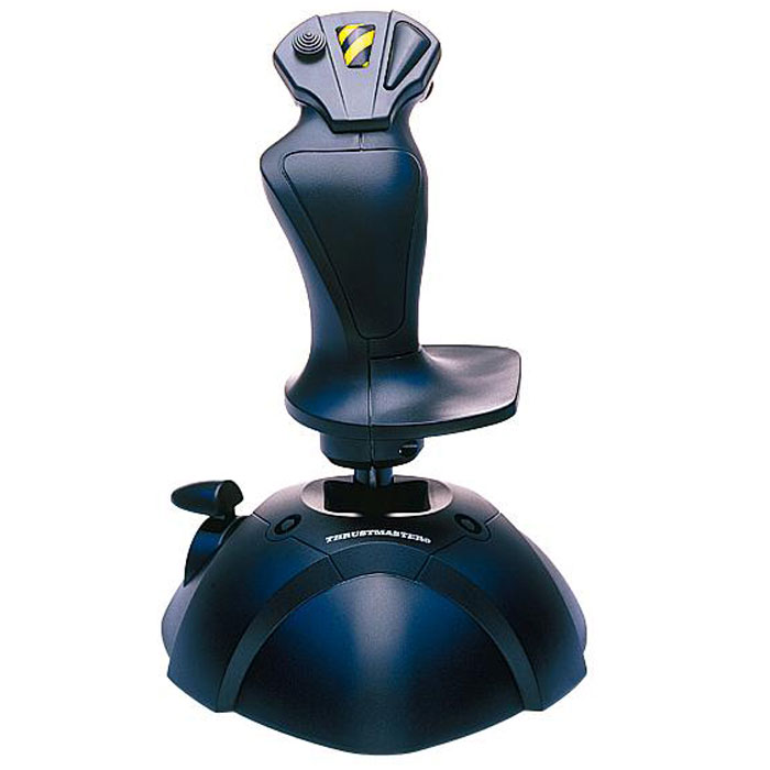 Thrustmaster USB Joystick джойстик (2960623)THR42 Thrustmaster USB Joystick джойстик (2960623)THR42Thrustmaster USB Joystick оборудован сектором газа на управлении при помощи большого пальца. Он имеет 3 настраиваемые оси, 4 клавиши и 1 триггер-переключатель. Устройство разработано для персональных компьютеров, оно легко подсоединяется к разным поколениям ПК при помощи универсального USB-интерфейса. Эргономичной рукоятью джойстика просто и удобно управлять ходом видео-игр и камерой. Конструкция джойстика включает мягкую рукоятку с большой опорой, поэтому рука не затекает, запястье не болит. Широкая основа имеет утяжеление – накладки из резины. Крепление джойстика не царапает поверхности и не оставляет следов. Устройство работает по принципу Plug and Play, поэтому не требует каких-либо специальных настроек и сопутствующих устройств.