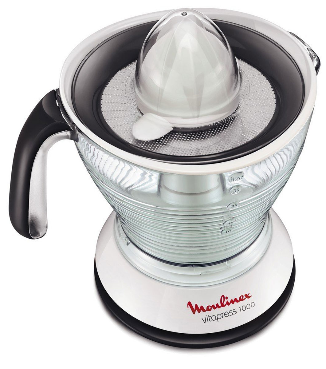 Moulinex PC302B10 соковыжималка1500637356 Moulinex PC302B10 соковыжималка1500637356Соковыжималка для цитрусовых Moulinex PC302B10 идеально подходит для приготовления сока из плодов среднего и большого размера. Устройство оборудовано надежным, долговечным мотором мощностью 25 Вт и двумя пластиковыми фильтрами. Вращение рабочего элемента соковыжималки осуществляется в двух направлениях. Автоматическое включение для выдавливания сока обеспечивается простым нажатием на конус. Защитная крышка защищает Moulinex PC302B10 от пыли, что позволяет использовать ее в любое время без дополнительной промывки.