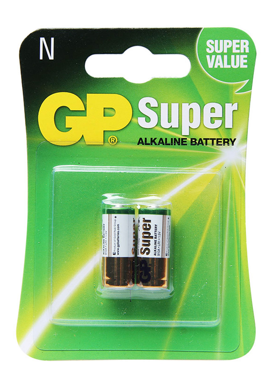 Набор алкалиновых батареек GP Batteries, тип 910А (LR01), 2 шт8465 Набор алкалиновых батареек GP Batteries, тип 910А (LR01), 2 шт8465Батарейки GP Super Alkaline прекрасно подходят для увеличивающейся потребности в источниках питания для устройств повседневного использования. Идеальное соотношение цена/качество. Надежный продукт широкого спектра применения, подходящий для потребителей всех возрастов. * Увеличенная продолжительность работы * Огромный ассортимент типоразмеров * Длительный срок хранения (до 7 лет)