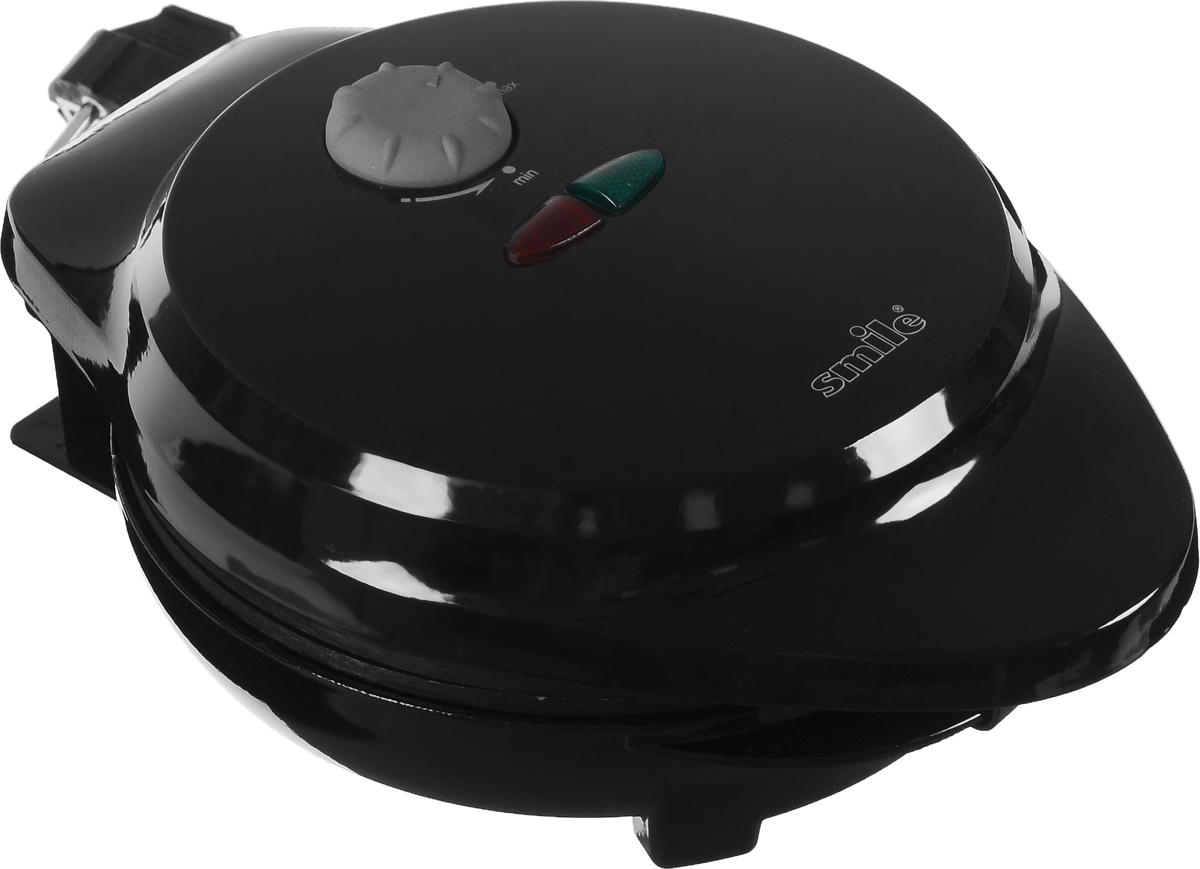 Smile WM 3609, Black электровафельницаWM 3609 Smile WM 3609, Black электровафельницаWM 3609Электровафельница Smile WM 3609 позволит легко и быстро приготовить свежеиспеченные вафли или рожки для мороженого в домашних условиях. Прибор оснащен плавно регулируемым термостатом. Антипригарное покрытие рабочей поверхности облегчит очистку вафельницы, а индикаторы работы и нагрева проинформируют вас о текущем состоянии прибора.