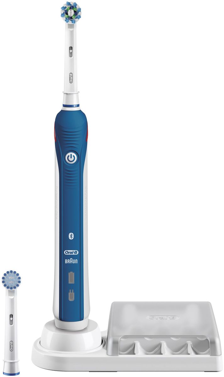 Oral-B SmartSeries 4000 электрическая зубная щетка80285797 Oral-B SmartSeries 4000 электрическая зубная щетка80285797Электрическая зубная щетка Oral-B SmartSeries 4000 совершает динамичные движения, которые помогут достигнуть лучшего результата в чистке зубов. Она удаляет до 2 раз больше налета по сравнению с обычной зубной щеткой. Клинически доказано, что технология трехмерного очищения позволяет щетинкам глубже проникать в пространство между зубами, а возвратно-вращательные движения, совмещенные с пульсацией, удаляют до 2 раз больше налета по сравнению с обычной зубной щеткой. Зубная щётка Oral-B SmartSeries 4000 оснащена Bluetooth-интерфейсом для синхронизации с бесплатным приложением Oral-B App для iOS и Android, благодаря которому она сможет стать домашним мини-стоматологом: научит правильно ухаживать за полостью рта, проверит навыки чистки, укажет на ошибки.