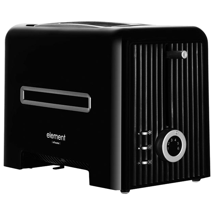 Element ElToaster FE01PB, Black тостер4610013601598 Element ElToaster FE01PB, Black тостер4610013601598Element ElToaster FE01PB - тостер, который отличается простотой в использовании, а также станет незаменимым помощником в приготовлении вкусных тостов на завтрак. Электронное регулирование каждой из семи степеней поджаривания обеспечивает неизменное соответствие вашим предпочтениям. Какими бы они ни были, каждый кусочек будет прожарен равномерно со всех сторон благодаря слотам с автоцентрированием. Если готовый тост по каким-то причинам остыл, его можно легко подогреть, используя специальную программу, которая не усиливает степень прожаривания. Этой же программой можно воспользоваться для подогрева хлеба без обжаривания. Прибор оснащен функцией поджаривания замороженных тостов, что весьма полезно при отсутствии в доме свежего хлеба. Для булочек и прочих сдобных удовольствий есть выдвижная решетка, которая регулируется до необходимой высоты.
