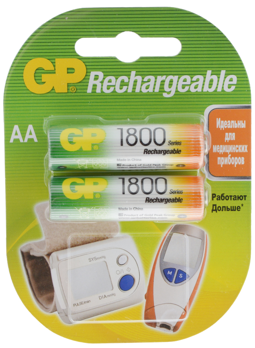 Набор аккумуляторов GP Batteries Rechrgeable, тип АА, 1800 mAh, 2 шт8830 Набор аккумуляторов GP Batteries Rechrgeable, тип АА, 1800 mAh, 2 шт8830Аккумуляторы GP Batteries Rechrgeable производятся по новой, более совершенной технологии LSD, которая гарантирует аккумуляторам низкий саморазряд - позволяет сохранять минимум 30% заряда в течении 2-х лет хранения. Новое свойство аккумуляторов - держать заряд долго - существенно расширяет сферу их применения, ведь теперь они могут полноценно заменять батарейки во всех часто используемых приборах. В отличие от обычных аккумуляторов, аккумуляторы GP нового поколения можно использовать после длительного хранения без дополнительной подзарядки, если заряд не был израсходован полностью. Могут быть перезаряжены до 500 раз.
