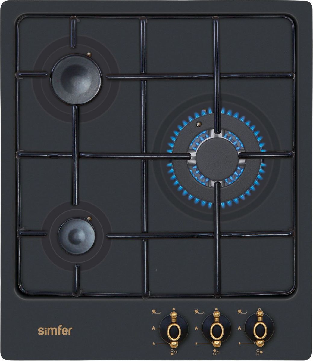 Simfer H45V35L501 панель варочная газоваяH45V35L501 Simfer H45V35L501 панель варочная газоваяH45V35L501Газовая варочная панель Simfer H45V35L501 с чистым пламенем доведет вашу сковороду до нужной температуры без всяких задержек. Включите её и всё днище сковороды будет моментально нагрето. Благодаря идеальному расположению панели управления и индикатора уровня мощности прямо спереди этой варочной панели, любой повар, будь он левша или правша, сможет пользоваться ими с одинаковой лёгкостью. Газовая варочная поверхность Simfer H45V35L501 упрощает приготовление и делает его безопаснее благодаря особой форме подставок, обеспечивающих абсолютную устойчивость посуды. Нет способа быстрее и удобнее для того, чтобы разжечь конфорку, чем автоподжиг варочной панели. Просто поверните ручку, чтобы открыть и зажечь газ одним плавным движением.