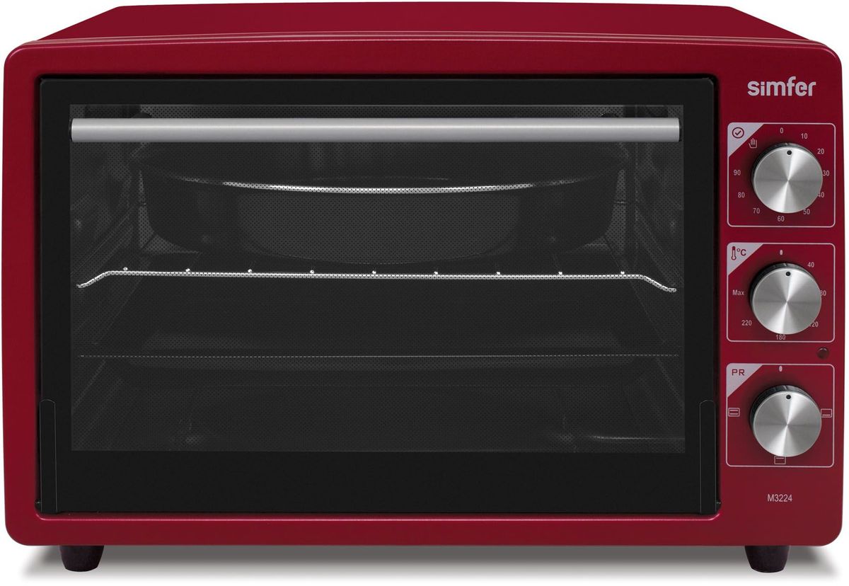 Simfer M3224 мини-печьM3224 Simfer M3224 мини-печьM3224Simfer M3224 - компактная духовка с внутренним объемом 32 литров. Идеально подходит как для деликатного приготовления пищи, так и для приготовления блюд с хрустящей корочкой. Оснащена механическим таймером и тремя режимами нагрева. Легко очищается, комплектуется решеткой для гриля и противнем для выпекания.