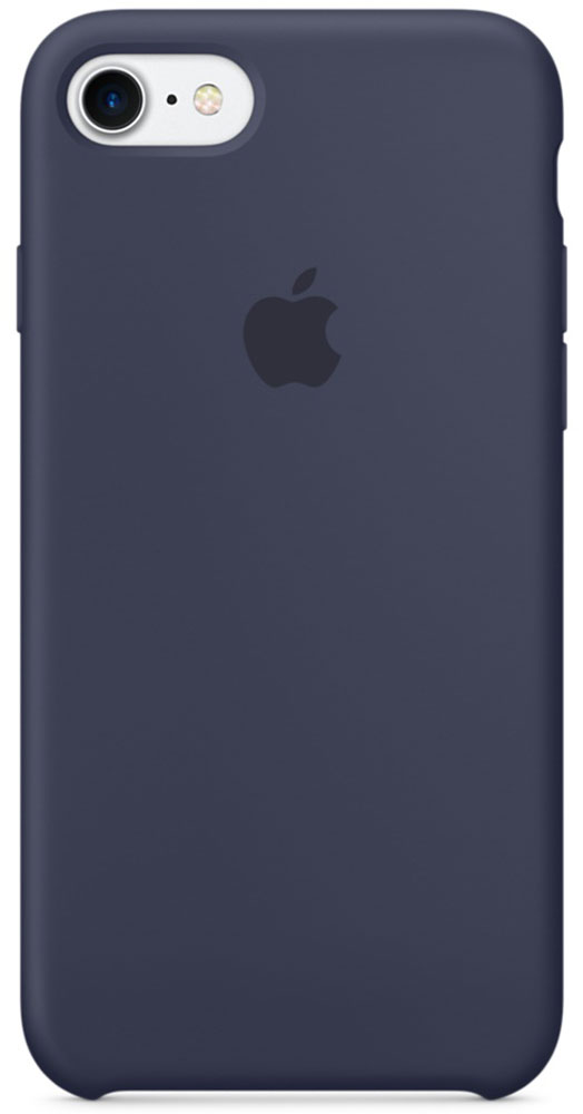 Apple Silicone Case чехол для iPhone 7, Midnight BlueMMWK2ZM/A Apple Silicone Case чехол для iPhone 7, Midnight BlueMMWK2ZM/AApple Silicone Case плотно прилегает к кнопкам громкости и режима сна, точно повторяет контуры телефона, но при этом не делает его громоздким. Мягкая подкладка из микроволокна защищает корпус iPhone. А его внешняя силиконовая поверхность очень приятна на ощупь.