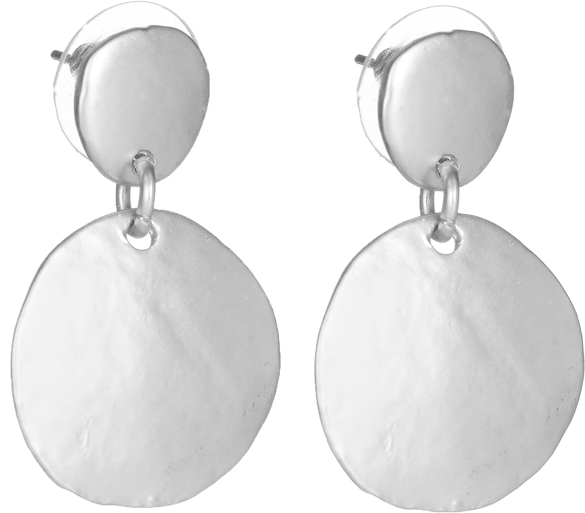 Серьги Модные истории, цвет: серебристый. 15/0502/88815/0502/888 Серьги Модные истории, цвет: серебристый. 15/0502/88815/0502/888Стильные серьги Модные истории выполнены из бижутерийного сплава с гальваническим покрытием. Изделие дополнено подвеской в виде гладкого медальона. Модель застегивается на практичный замок-гвоздик с пластиковыми фиксаторами. Оригинальные серьги придадут вашему образу изюминку, подчеркнут индивидуальность.