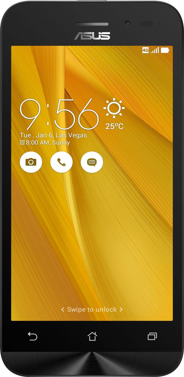 ASUS ZenFone Go ZB450KL, Yellow (90AX0094-M00390)90AX0094-M00390 ASUS ZenFone Go ZB450KL, Yellow (90AX0094-M00390)90AX0094-M00390Asus ZenFone Go ZB450KL - стильный современный смартфон с множеством вариантов цветов корпуса. Современный процессор Qualcomm Snapdragon обеспечивает высокую производительность ZenFone Go в многозадачном режиме. ZenFone Go выполнен в эргономичном корпусе, который удобно ложится в ладонь. Оригинальным и весьма удобным решением в его дизайне является расположенная на задней панели корпуса кнопка, с помощью которой можно делать фотоснимки, изменять громкость звука и т.д. Подчеркните свою индивидуальность, выбрав ZenFone Go своего любимого цвета из нескольких доступных вариантов. А затем установите соответствующую визуальную тему пользовательского интерфейса ASUS ZenUI. Для съемки ярких фотографий данный смартфон оснащается тыловой камерой с высоким разрешением. Ловите красивые моменты жизни вместе с ZenFone Go! ZenFone Go оснащается двумя слотами для SIM-карт, что позволяет использовать одновременно два телефонных номера, например...