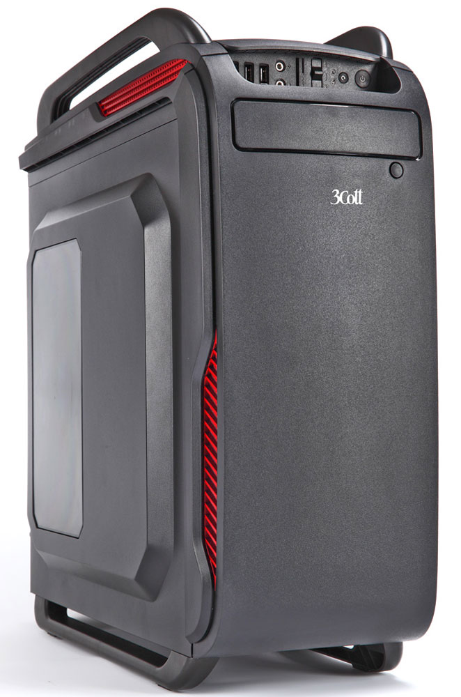3Cott Collesseum, Black компьютерный корпус (3C-ATX666GB)3C-ATX666GB 3Cott Collesseum, Black компьютерный корпус (3C-ATX666GB)3C-ATX666GBКорпус 3Cott Collesseum из серии Game Pro – отличный выбор для сборки игрового компьютера на основе самых высокопроизводительных комплектующих. Крупный, почти полметра в высоту, корпус 3Cott Collesseum внешним видом напоминает щит римского солдата. Мощный блок питания на 800 Вт с защитой от сбоев напряжения и пылесборной сеткой располагается в нижней части корпуса, что освобождает место для плат расширения. Мощность блока питания, в сочетании с продуманной системой отвода тепла с возможностью установки до 7 вентиляторов, обеспечит идеальные условия для работы самых требовательных к мощности и температуре в корпусе систем. Корпус также оснащен HDD/SSD лотком из ударопрочного пластика. Имеется возможность скрытой установки кабелей (Cable Management).