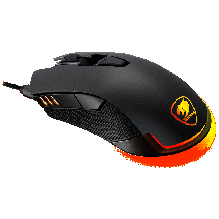 Cougar Revenger мышь игровая3MREVWOI.0001 Cougar Revenger мышь игровая3MREVWOI.0001Подсветка разрешения DPI и задней поверхности мыши Cougar Revenger состоит из 16,8 миллионов оттенков. Переключатели Omron гарантируют 5 миллионов кликов для самой продолжительной игровой жизни. Колесико прокрутки продвинутого игрового уровня обеспечивает точную обратную связь. Удобно расположенная триггер-кнопка позволяет быстро настроить дополнительные функции в соответствии с желаниями пользователя. Мышь Cougar Revenger держит игровые победы под контролем. Корпус игровой мышки имеет высококачественные прорезиненные боковые вставки. Проверенная и самая успешная форма мыши от Cougar выполнена в абсолютно новых материалах PRO-уровня с самым точным на сегодняшний день оптическим сенсором 12000 DPI. 3-ступенчатый LED-дисплей позволяет мгновенно узнать уровень DPI. Сконфигурировать любую клавишу, присвоить профилю запоминающуюся картинку, сохранить макросы и поделиться ими, связать едиными профилями мышь и клавиатуру – с системой Cougar UIX нет ничего невозможного! ...