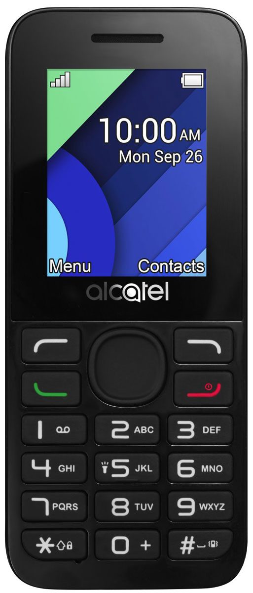 Alcatel 1054D, Charcoal Grey1054D-3AALRU1 Alcatel 1054D, Charcoal Grey1054D-3AALRU1Alcatel OT-1054D поддерживает работу с двумя SIM-картами в режиме ожидания, за счет чего он может использоваться в качестве личного и рабочего одновременно. Кроме того, наличие двух карт позволяет эффективно управлять тарифами различных мобильных операторов, уменьшая уровень расходов. Дисплей телефона с диагональю 1,8 дюйма создан с применением технологии TFT. Благодаря этому картинка на нем всегда выглядит яркой и контрастной. Данная модель может воспроизводить файлы в формате MP3. Встроенный фонарик пригодится людям, которые часто ходят пешком в темноте, а также туристам. Телефон сертифицирован EAC и имеет русифицированную клавиатуру, меню и Руководство пользователя.