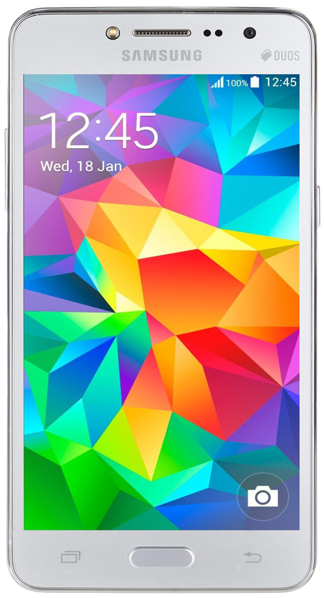 Samsung SM-G532F Galaxy J2 Prime DS, SilverSM-G532FZSDSER Samsung SM-G532F Galaxy J2 Prime DS, SilverSM-G532FZSDSERSamsung SM-G532F Galaxy J2 Prime DS отличается элегантным дизайном передней панели, который значительно усиливает впечатление от просмотра. При толщине 8,9 мм и ширине 72,1 мм, смартфон Galaxy J2 Prime DS выглядит изящно, приятная на ощупь текстура корпуса подчеркивает элегантность формы и ощущение комфорта при использовании смартфона. Аккумулятор с емкостью 2600 мАч позволит оставаться на связи дольше обычного. При отсутствии возможности подзарядки используйте режим максимального энергосбережения. Производительный 4-ядерный процессор 1,4 ГГц и 1,5 ГБ оперативная память обеспечивают мгновенную реакцию смартфона на любые ваши действия. Удобное приложение Smart Manage Простой способ управления основными функциями смартфона: уровень заряда аккумулятора, доступный объем памяти, состояние использования оперативной памяти и безопасность смартфона. Телефон сертифицирован EAC и имеет русифицированный интерфейс меню, а...