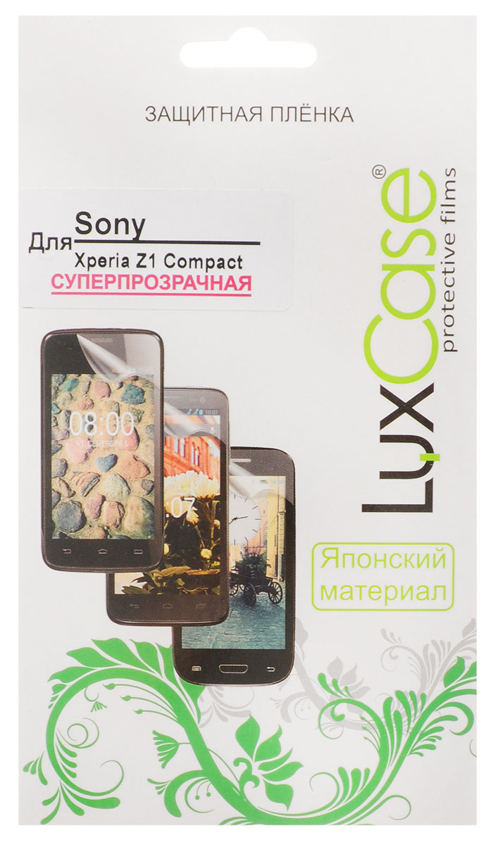 Luxcase защитная пленка для Sony Xperia Z1 Compact, суперпрозрачная80946 Luxcase защитная пленка для Sony Xperia Z1 Compact, суперпрозрачная80946Защитная пленка для Sony Xperia Z1 Compact (антибликовая или суперпрозрачная) имеет два защитных слоя, которые снимаются во время наклеивания. Данная защитная пленка подходит как для резистивных, так и для емкостных экранов, не снижает чувствительности на нажатие. На защитной пленке есть все технологические отверстия под камеру, кнопки и вырезы под особенности экрана. Благодаря использованию высококачественного японского материала пленка легко наклеивается, плотно прилегает, имеет высокую прозрачность и устойчивость к механическим воздействиям. Потребительские свойства и эргономика сенсорного экрана при этом не ухудшаются.