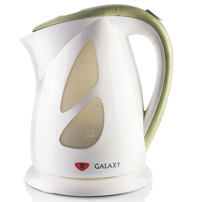 Galaxy GL 0216 электрический чайник4630003366160 Galaxy GL 0216 электрический чайник4630003366160Galaxy GL 0216 - надежный электрочайник мощностью 2200 Вт в корпусе из качественного пластика. Прибор оснащен скрытым нагревательным элементом и позволяет вскипятить до 1,7 литра воды. Данная модель оборудована светоиндикатором работы, поворотной поверхностью 360° и фильтром для воды. Для обеспечения безопасности при повседневном использовании предусмотрены функция автовыключения, а также защита от включения при отсутствии воды.