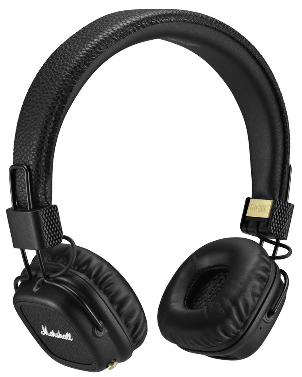Marshall Major II Bluetooth, Black наушники7340055318631 Marshall Major II Bluetooth, Black наушники7340055318631Major II Bluetooth соединяют в себе свободу и комфорт, которые предоставляют беспроводные наушники, с более чем 50-летним опытом компании Marshall в создании высококлассного аудиооборудования. Легко подключитесь к воспроизводящему устройству по современному протоколу Bluetooth aptX и слушайте музыку в течение длительного времени (более 30 часов) без подзарядки. С этой версией Bluetooth вы не только можете прослушивать свои любимые композиции в CD-качестве, но и смотреть фильмы без проблем синхронизации аудио / видео. Возможно и альтернативное подключение к источнику звука – по комплектному проводу. Двусторонний кабель с обмоткой, оснащённый микрофоном и пультом управления, является полностью съёмным, он позволяет подключаться к гаджетам, имеющим выход 3,5 мм. Когда применяется беспроводное подключение, свободный разъём можно использовать, чтобы поделиться музыкой с другом. С помощью кнопки на чашке наушников вы можете управлять воспроизведением, ставить на...