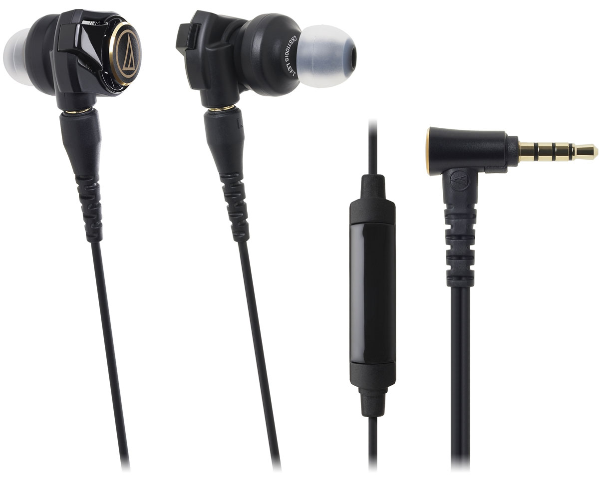 Audio-Technica ATH-CKS1100iS, Black наушники10102366 Audio-Technica ATH-CKS1100iS, Black наушники10102366ATH-CKS1100iS – это флагманская модель вставных наушников серии Solid Bass от Audio-Technica. Двухфазные драйверы диаметром 12,5 мм, расположенные друг напротив друга, снижают интермодуляционные искажения на всём диапазоне частот, генерируя звук высокого разрешения в сочетании с богатыми басами и кристально чистыми верхними частотами. Два идеально позиционированных отверстия вентиляционной системы в корпусе наушников обеспечивают точное управление движениями мембраны, в то время как алюминиевый корпус, подвергнутый машинной обработке, редуцирует нежелательные вибрации. Гарнитура оснащена съёмным кабелем с микрофоном и кнопкой управления звонками. Тип микрофона: конденсаторный Диапазон частот микрофона: 100-10000 Гц Чувствительность микрофона: -44 дБ
