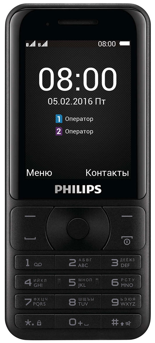 Philips Xenium E181, Black8712581739119 Philips Xenium E181, Black8712581739119Philips Xenium E181 - это простой надежный телефон, который долго прослужит своему практичному хозяину, позволяя долго оставаться на связи. На каждый день Philips Xenium E181 имеет экран 2.4” QVGA TFT c разрешением 240х320 точек на дюйм и основную камеру 0.3 Мп, что позволит вам принимать звонки и смс, а также, в случае необходимости, сделать несколько снимков. Кроме того телефон поддерживает две SIM-карты, чтобы вы могли разделить контакты на личные и деловые или выбрать оптимальные предложения даже от разных операторов. Е181 легко справится со всеми основными повседневными задачами. Самое главное – оставаться на связи Philips E181 может похвастаться не только энергосберегающей технологией Xenium и мощной батареей 3100 мАч, что позволяет ему работать без подзарядки до 50 ч в режиме разговора и до 143 дней – в режиме ожидания. В дополнение к вышеперечисленным преимуществам, телефон может послужить и зарядным устройством для другого прибора, например,...
