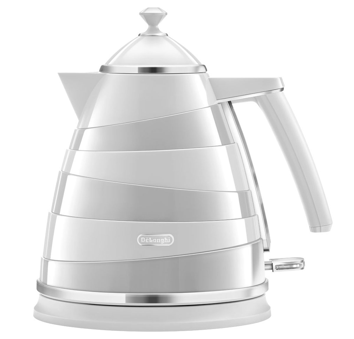 DeLonghi KBA 2001, White электрочайникKBA 2001 DeLonghi KBA 2001, White электрочайникKBA 2001Электрочайник DeLonghi KBA 2001 из дизайнерской коллекции Avoolta выполнен в очень интересном стиле. Его ассиметричные линии, сочетание пластика с хромированными деталями и белоснежный цвет сделают этот чайник изюминкой любого интерьера кухни или офиса. Вам удобнее держать чайник в правой или левой руке? Это неважно, если у вас есть DeLonghi KBA 2001, ведь он оснащен подставкой, на которой его можно повернуть в любую удобную для вас сторону на 360 градусов. Контролируйте количество жидкости в чайнике с помощью индикатора уровня воды. Благодаря съемному фильтру, вы каждый день сможете наслаждаться чистым вкусом любимого чая без всяких примесей. Хотите, чтобы ваш чайник прослужил вам как можно дольше? С трехуровневой системой безопасности, которой оснащен KBA 2001, устройство будет радовать вас своей работой длительное время. Суть защиты заключается в автоотключении чайника в трёх случаях - при поднятии устройства с подставки, при закипании ...