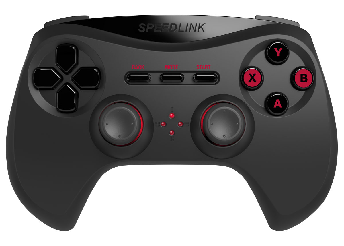Speedlink Strike NX Wireless, Black геймпадSL-650100-BK Speedlink Strike NX Wireless, Black геймпадSL-650100-BKС помощью геймпада Speedlink Strike NX Wireless вы сможете управлять как новейшими играми для Windows, так и классикой. Для этого вам потребуется всего одно нажатие кнопки для переключения между двумя режимами контроллера – XInput и DirectInput. Какую игру бы вы не выбрали - испытанная эргономичная форма, точные аналоговые стики, двенадцать кнопок и реалистичная виброотдача данного геймпада обеспечат максимальный уровень комфорта и непревзойденное удобство. Рабочая дистанция до 10 метров и встроенный аккумулятор большой емкости позволят надолго погрузиться в игровой процесс без необходимости задумываться о подзарядке геймпада и спутывании проводов.