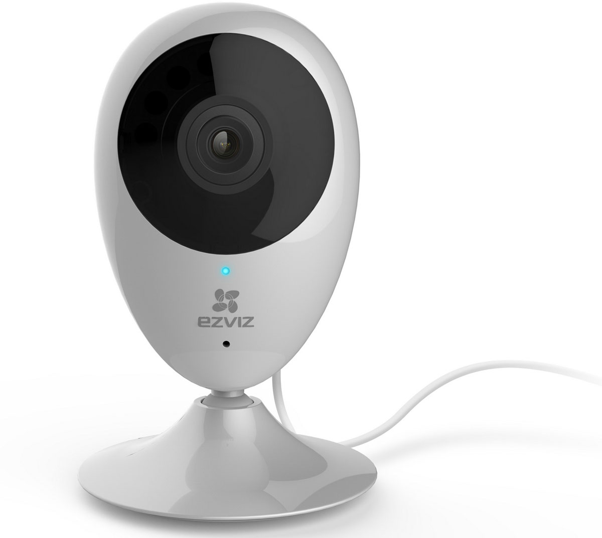 Ezviz C2C внутренняя Wi-Fi-камераCS-C2C-31WFR Ezviz C2C внутренняя Wi-Fi-камераCS-C2C-31WFRВнутренняя Wi-Fi-камера Ezviz C2C способна снимать видео с разрешением HD 720 и скоростью до 25 кадров в секунду. Она поддерживает функцию WDR, которая значительно повышает контрастность в сумерках, при засвечивании объектива и в других неблагоприятных условиях. Устройство может подключаться к компьютеру или цифровому регистратору не только через проводной интерфейс Ethernet, но и с помощью передатчика Wi-Fi. Кроме того, оно поддерживает работу в автономном режим с записью видео на карту памяти microSD. Камера снабжена встроенными инфракрасными светодиодами, которые обеспечивают чёткую видимость на расстоянии до 5 метров в полной темноте. Встроенный микрофон и динамик позволяют пользователю подключаться к камере для прослушивания разговоров в помещении и для общения с присутствующими. Благодаря сжатию видео при помощи кодека H.264 материал передается без задержек и потери качества. Двойное шифрование записи Простая настройка...