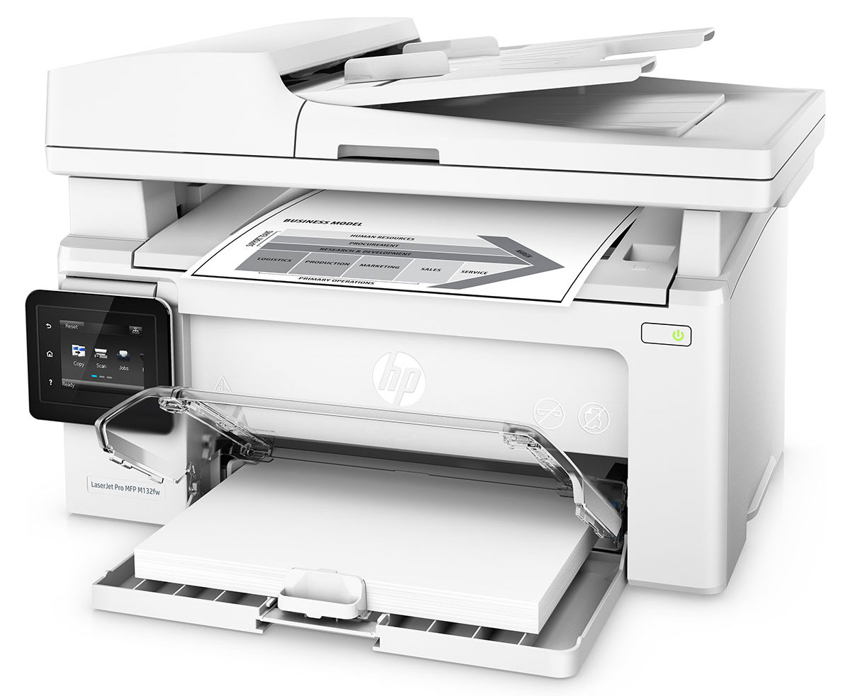 HP LaserJet Pro M132fw МФУG3Q65A#B09 HP LaserJet Pro M132fw МФУG3Q65A#B09Оцените удобные возможности для работы с помощью компактного устройства HP LaserJet Pro M132fw и картриджей с технологией JetIntelligence. Это беспроводное МФУ позволяет печатать документы профессионального качества с различных мобильных устройств, сканировать и копировать материалы, использовать факсимильную связь, а также значительно экономить энергию. Компактное МФУ HP LaserJet Pro M132fw занимает совсем немного места, оно объединяет в себе функции печати, сканирование, копирования и отправки факсов. Вам не придется долго ждать. Печать до 22 страниц в минуту, выход первой страницы всего за 7,3 секунды. Используйте цветной сенсорный экран с диагональю 6,9 см, чтобы управлять заданиями и отправлять отсканированные документы по электронной почте или в сетевые папки. Печать с iPhone и iPad с помощью технологии AirPrint с автоматическим подбором масштаба в соответствии с форматом бумаги. С помощью функции HP ePrint можно...