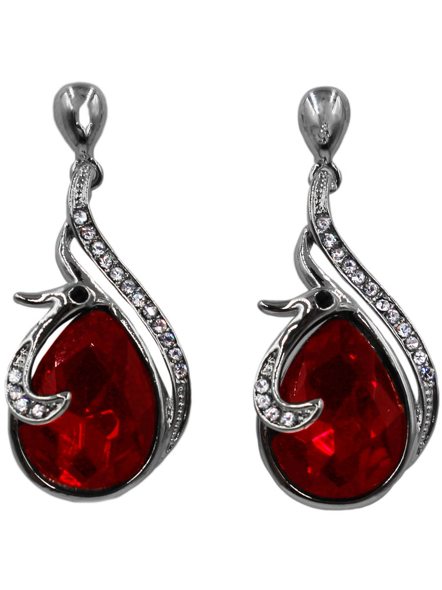 Серьги Taya, цвет: серебристый, красный. T-B-10681-EARR-SL.REDT-B-10681-EARR-SL.RED Серьги Taya, цвет: серебристый, красный. T-B-10681-EARR-SL.REDT-B-10681-EARR-SL.REDСерьги-гвоздики с заглушкой металл-пластик. Птичка с глазками-стразами нежно обвивает кроваво-красный кристалл. Размеры: длина 3,5 см, ширина 1,3 см.
