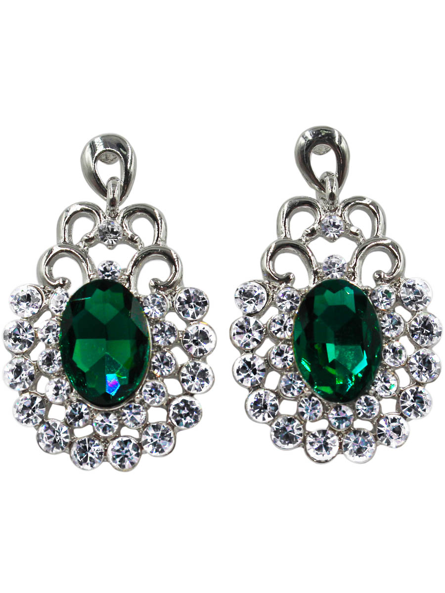Серьги Taya, цвет: серебристый, зеленый. T-B-10734-EARR-SL.GREENT-B-10734-EARR-SL.GREEN Серьги Taya, цвет: серебристый, зеленый. T-B-10734-EARR-SL.GREENT-B-10734-EARR-SL.GREENСерьги-гвоздики с заглушкой металл-пластик. Изящные серьги с крупной подвеской в рамочном картинном обрамлении. В центре изумрудный кристалл каплевидной формы. Размеры: длина серьги 4,0 см, ширина 2,3 см.