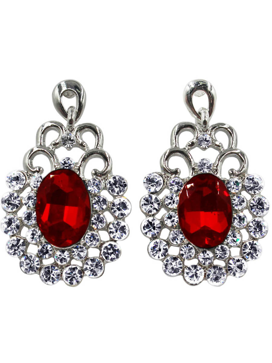 Серьги Taya, цвет: серебристый, красный. T-B-10735-EARR-SL.REDT-B-10735-EARR-SL.RED Серьги Taya, цвет: серебристый, красный. T-B-10735-EARR-SL.REDT-B-10735-EARR-SL.REDСерьги-гвоздики с заглушкой металл-пластик изготовлены из гипоаллергенного бижутерного сплава. Изящные серьги с крупной подвеской в рамочном картинном обрамлении.Центр сережек оформлен кристаллом в виде капельки.
