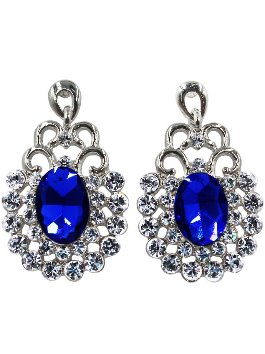 Серьги Taya, цвет: серебристый, темно-синий. T-B-10736-EARR-SL.D.BLUET-B-10736-EARR-SL.D.BLUE Серьги Taya, цвет: серебристый, темно-синий. T-B-10736-EARR-SL.D.BLUET-B-10736-EARR-SL.D.BLUEСерьги-гвоздики с заглушкой металл-пластик. Изящные серьги с крупной подвеской в рамочном картинном обрамлении. В центре темно-синий кристалл каплевидной формы. Размеры: 3,8*2,4 см