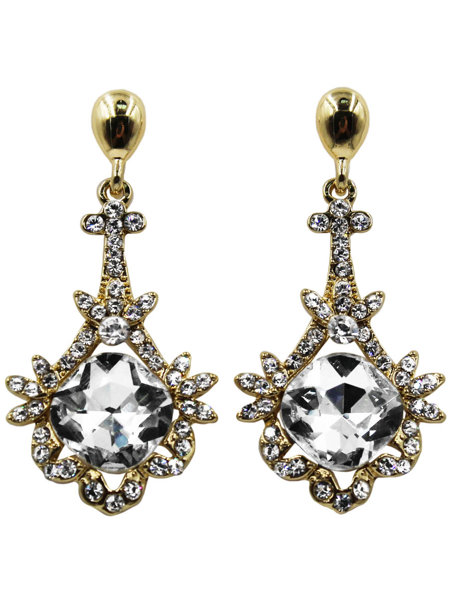 Серьги Taya, цвет: золотистый, прозрачный. T-B-10745-EARR-GL.CLEART-B-10745-EARR-GL.CLEAR Серьги Taya, цвет: золотистый, прозрачный. T-B-10745-EARR-GL.CLEART-B-10745-EARR-GL.CLEARСерьги-гвоздики с заглушкой металл-пластик. Чистые, свежие, немного холодные серьги с крупным кристаллом. Размеры: длина серьги 4.8 см, ширина 2.3 см.